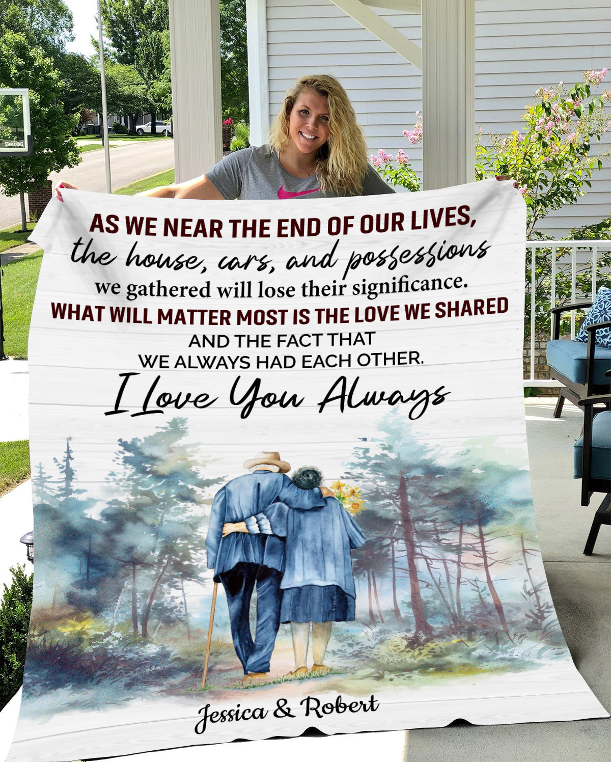 Personalized Lifetime Lovers Sherpa Blanket (Queen Size) - THE GIFT GIVER
