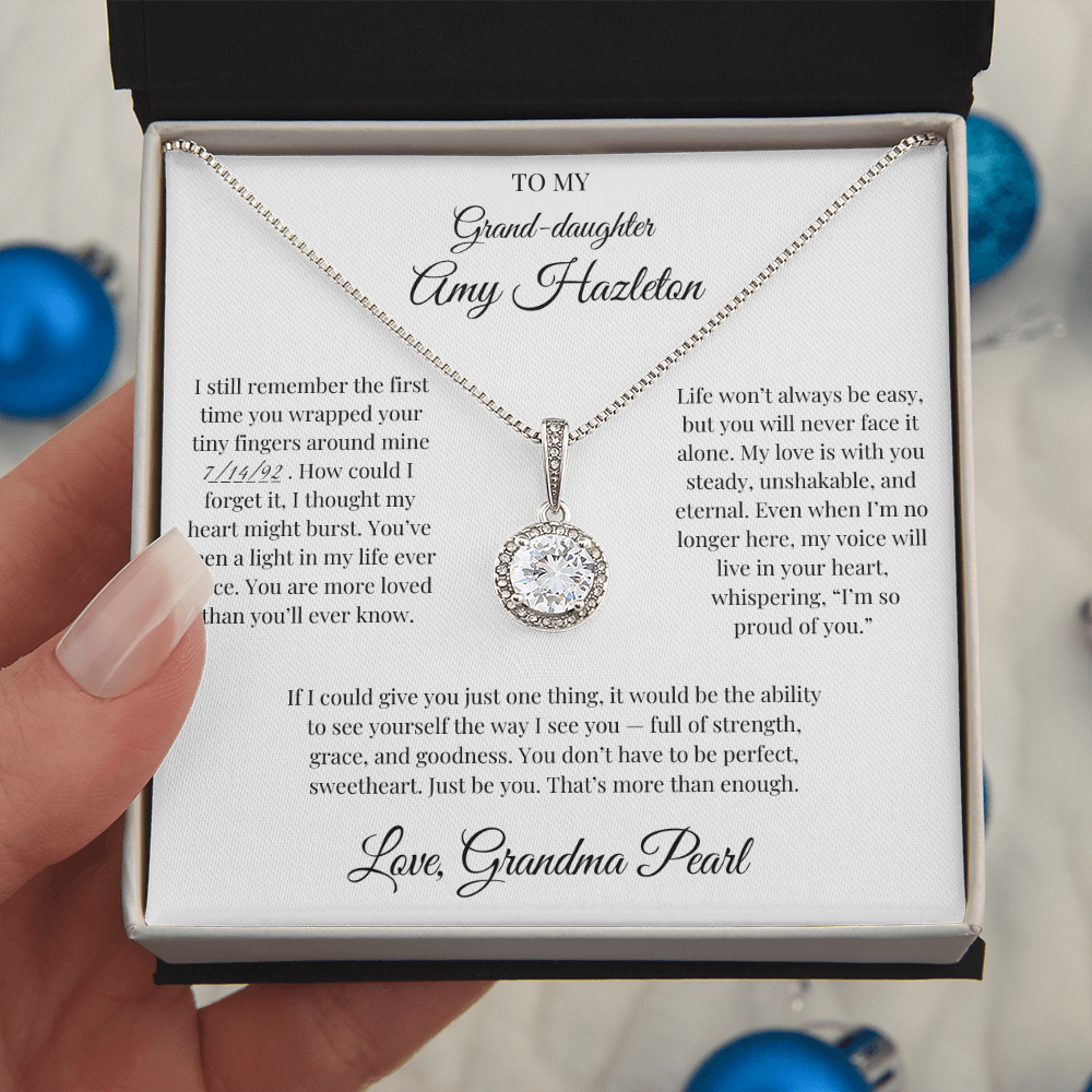 Custom Message Card Necklace Gift