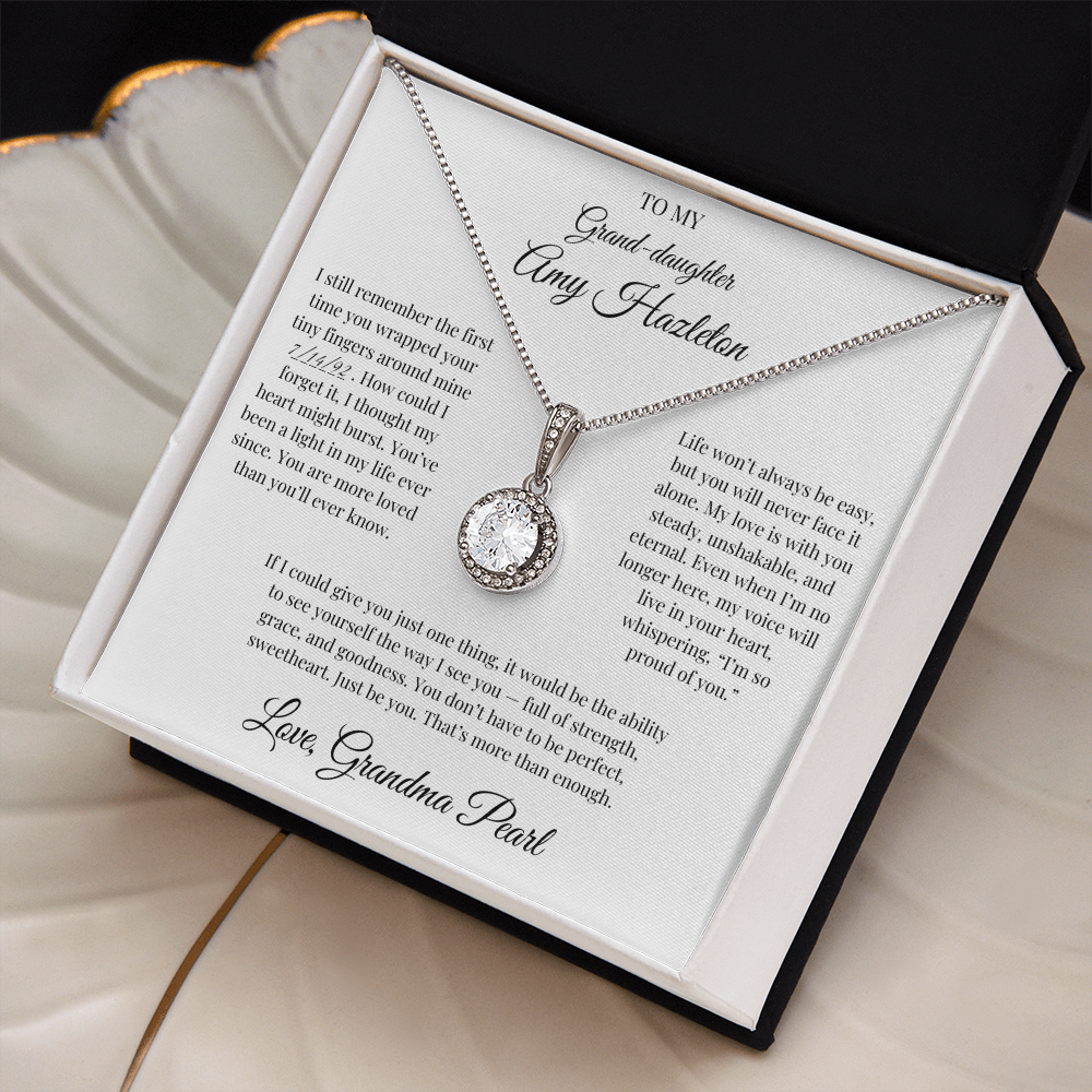 Custom Message Card Necklace Gift