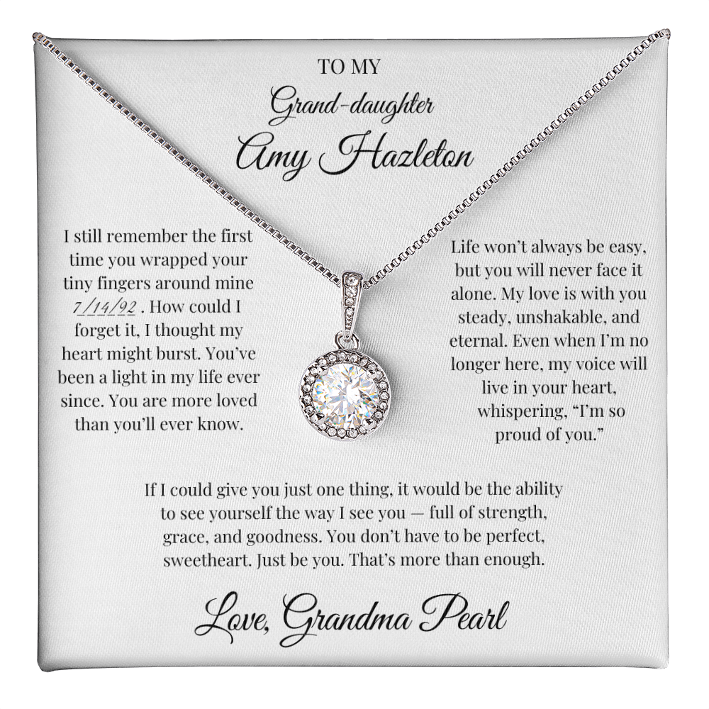 Custom Message Card Necklace Gift