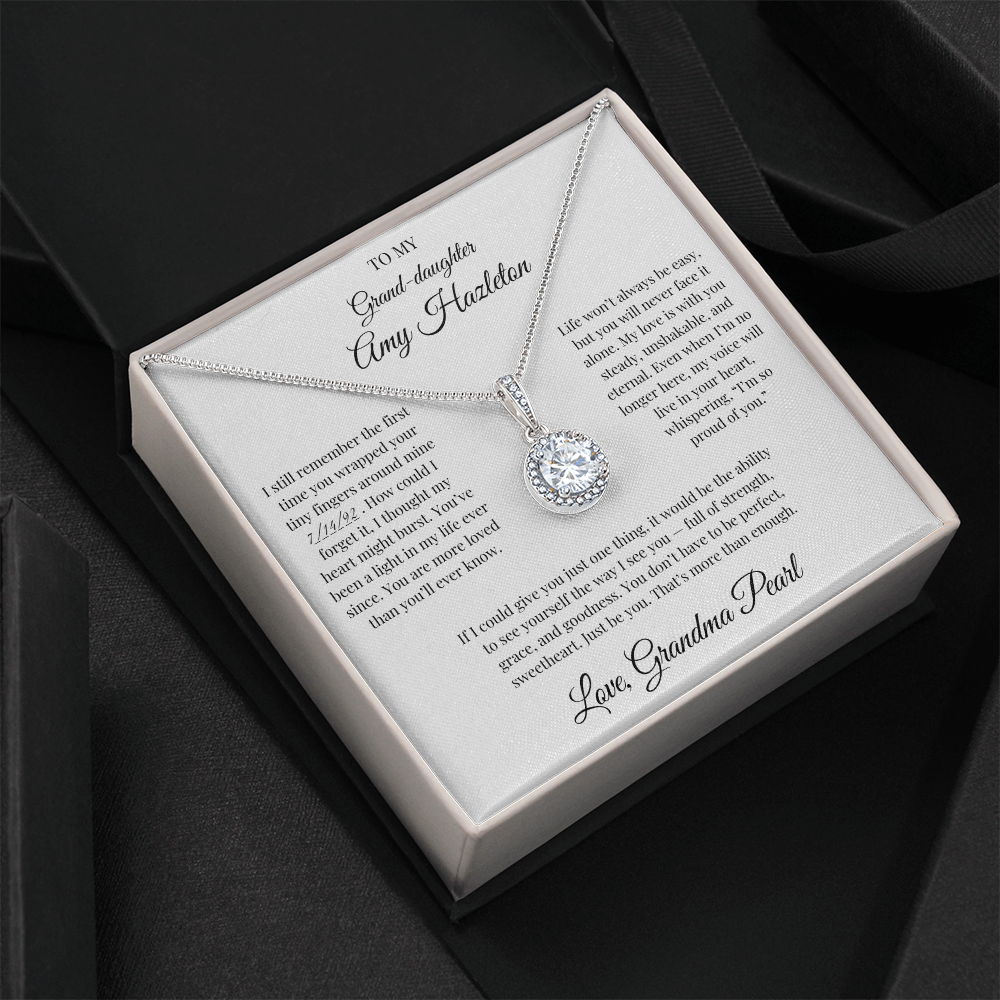 Custom Message Card Necklace Gift