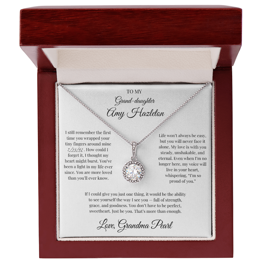 Custom Message Card Necklace Gift