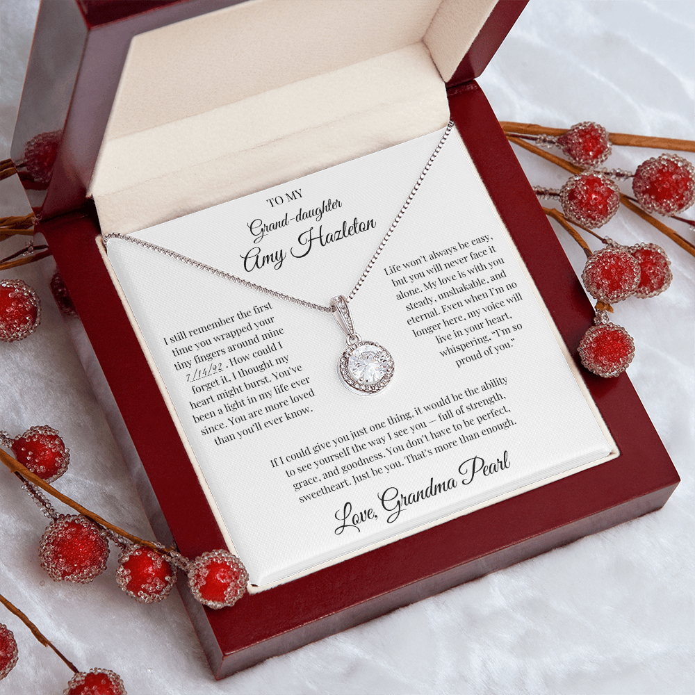 Custom Message Card Necklace Gift