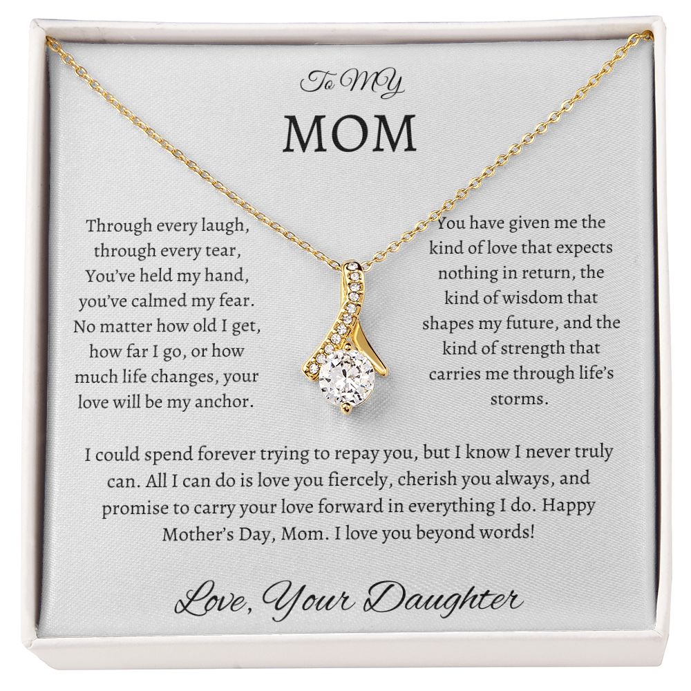 Gift For Mom From Daughter Necklace Message Card