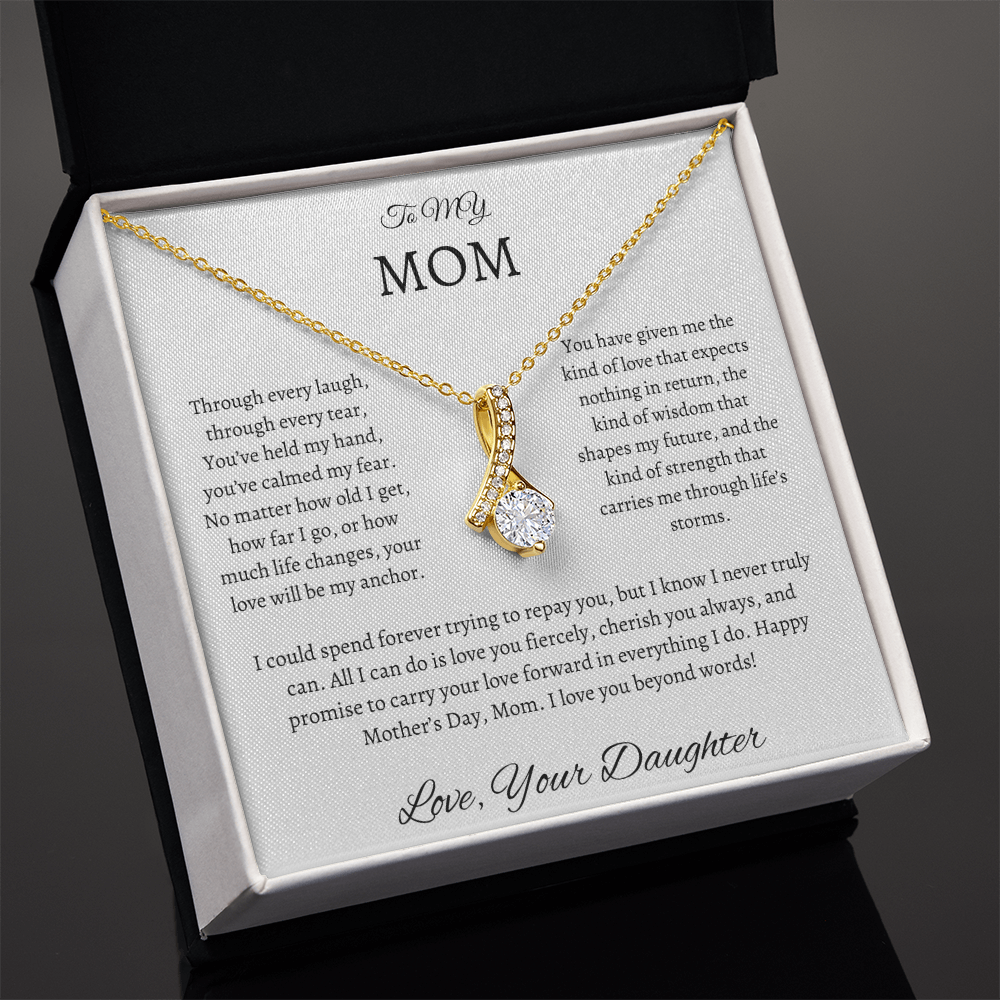 Gift For Mom From Daughter Necklace Message Card