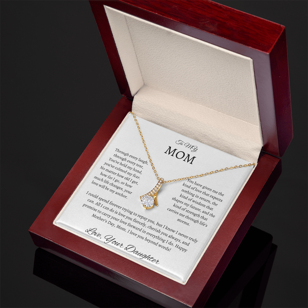 Gift For Mom From Daughter Necklace Message Card