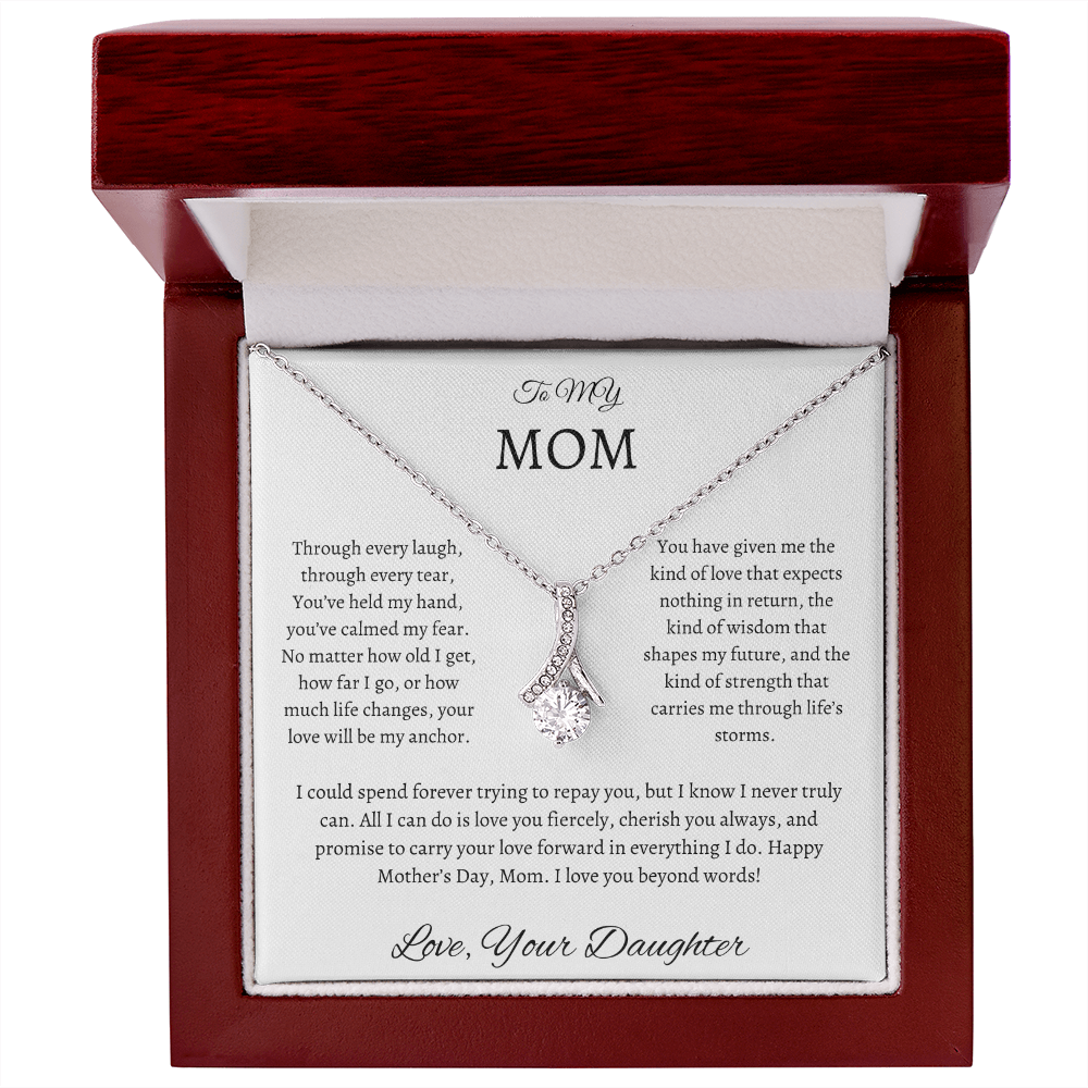 Gift For Mom From Daughter Necklace Message Card