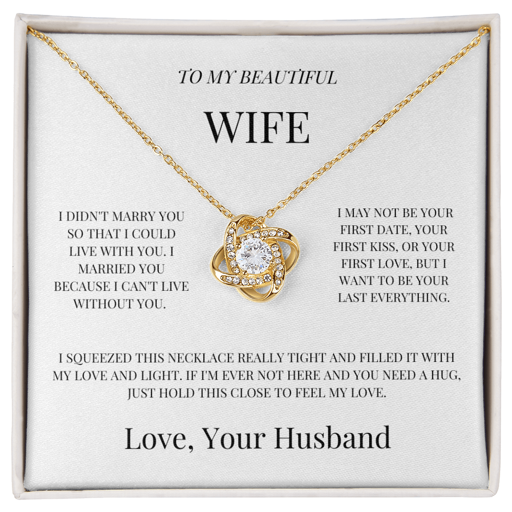 To My Beautiful Wife "Love Of My Life" Necklace - THE GIFT GIVER