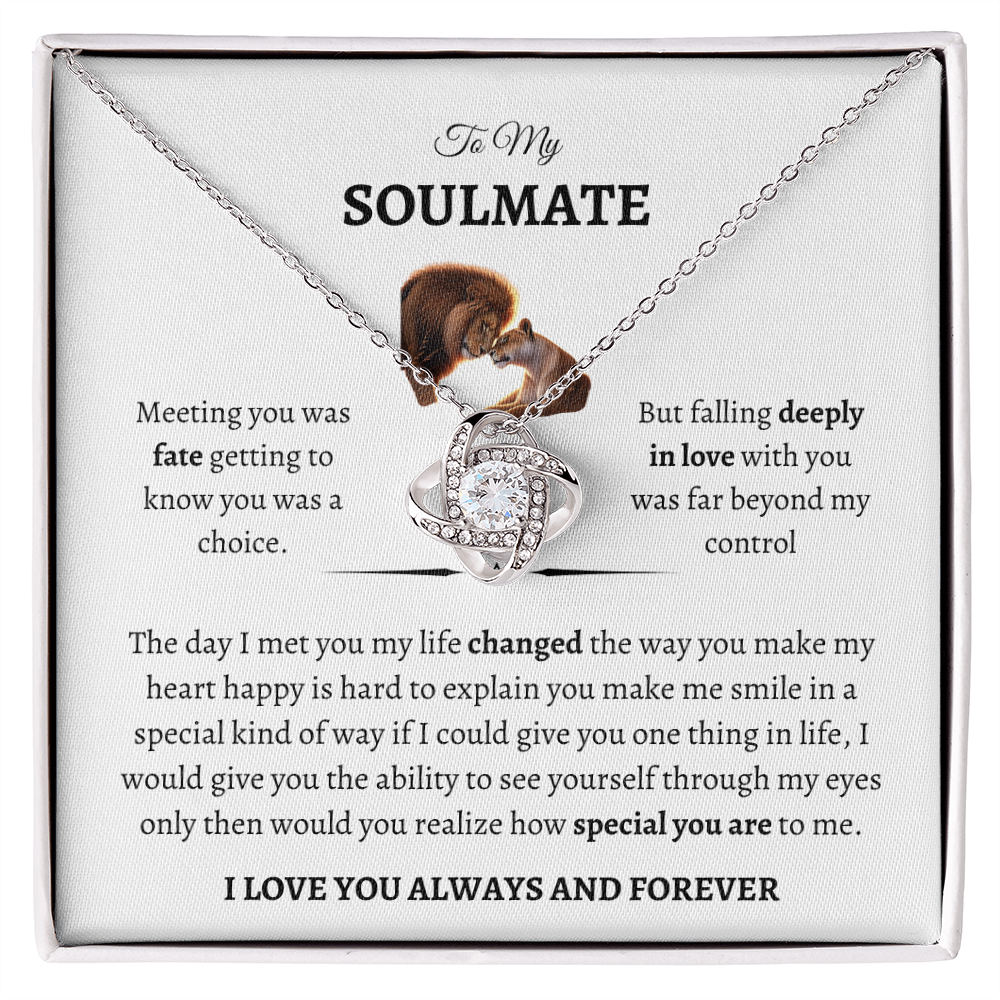 To My Soulmate " Love Knot" Necklace - THE GIFT GIVER