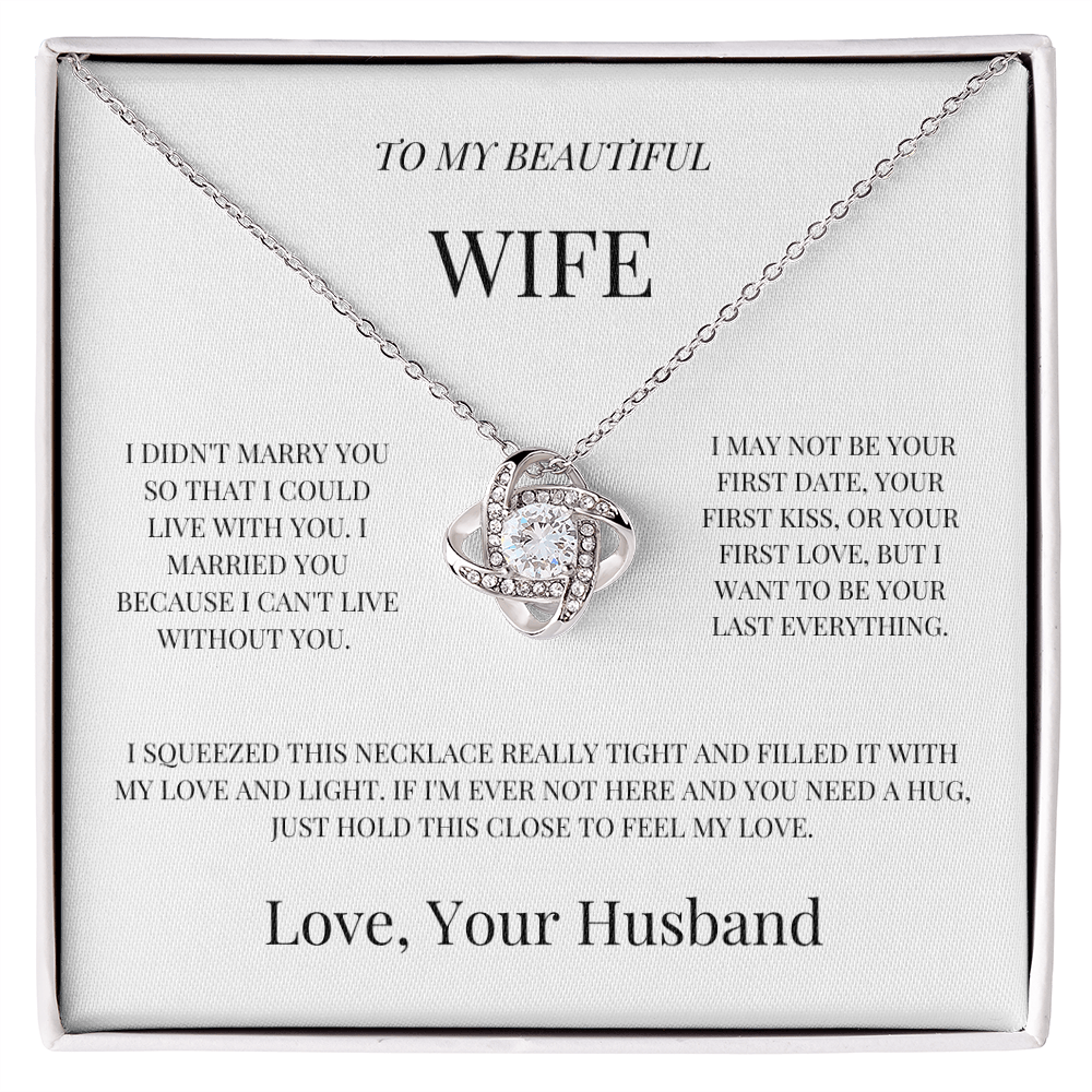 To My Beautiful Wife "Love Of My Life" Necklace - THE GIFT GIVER