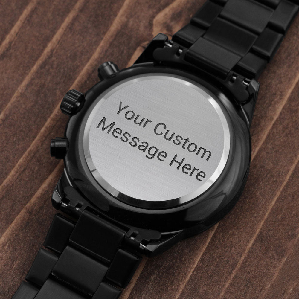 Engraved Chronograph Watch Gift For Him - Perfect for All Occasions