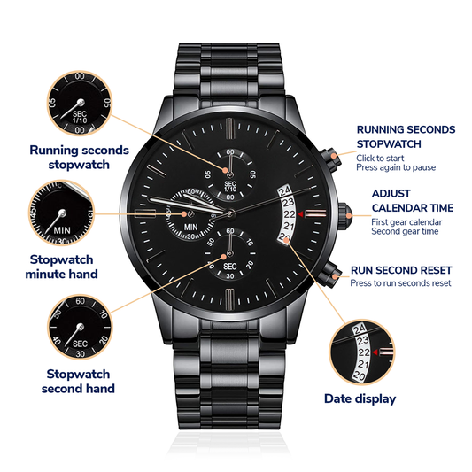 Engraved Chronograph Watch Gift For Him  - Perfect for All Occasions