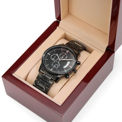Engraved Chronograph Watch Gift For Him  - Perfect for All Occasions