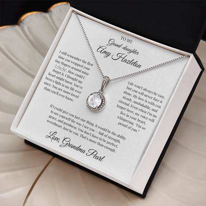 Custom Message Card Necklace Gift