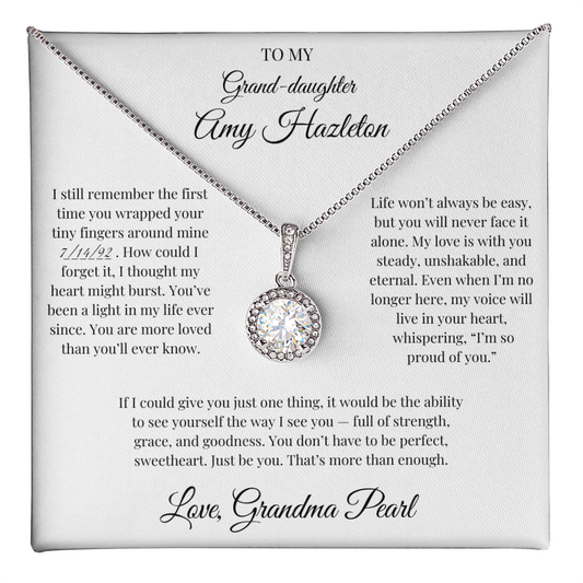 Custom Message Card Necklace Gift