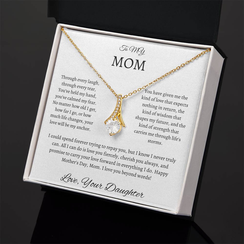 Gift For Mom From Daughter Necklace Message Card