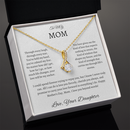 Gift For Mom From Daughter Necklace Message Card