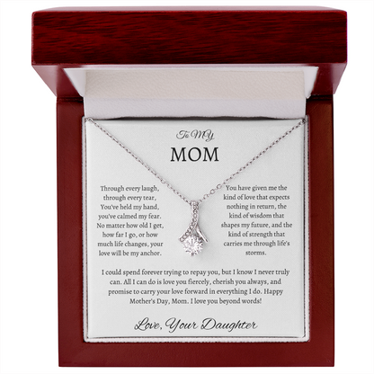 Gift For Mom From Daughter Necklace Message Card