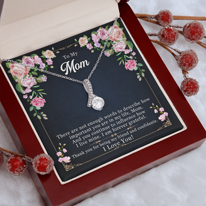 14K/18K Ribbon Pendant Necklace Gift for Mom – GiftGiver