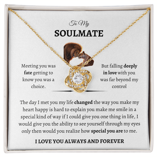 To My Soulmate " Love Knot" Necklace - THE GIFT GIVER