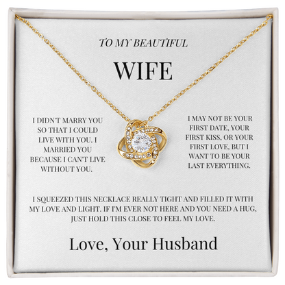 To My Beautiful Wife "Love Of My Life" Necklace - THE GIFT GIVER
