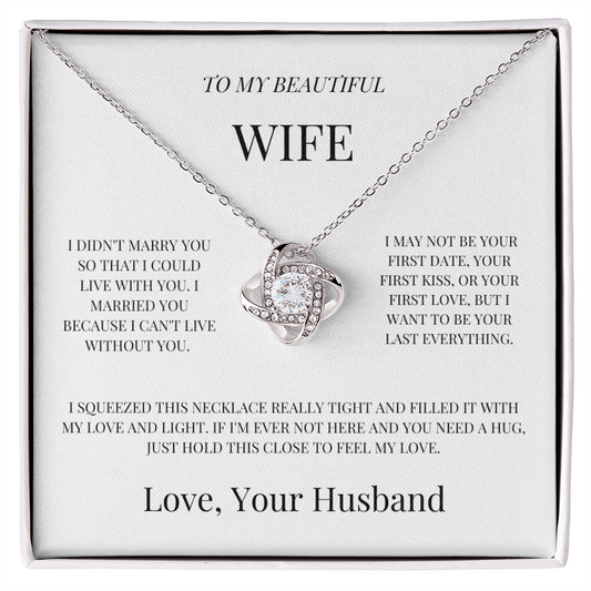 To My Beautiful Wife "Love Of My Life" Necklace - THE GIFT GIVER