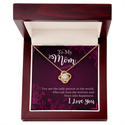 Gift for Mom – Love Knot Necklace, 14K/18K Gold