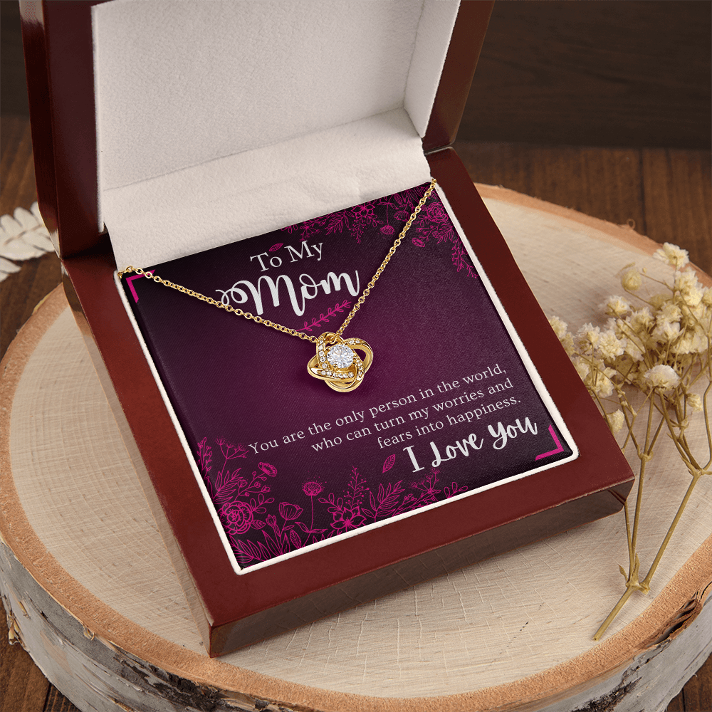 Gift for Mom – Love Knot Necklace, 14K/18K Gold