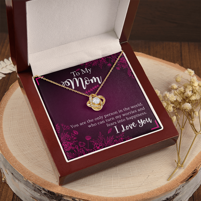 Gift for Mom – Love Knot Necklace, 14K/18K Gold
