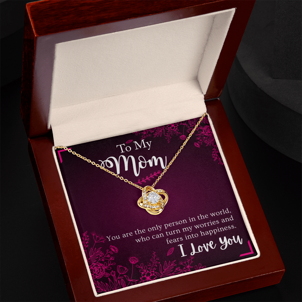 Gift for Mom – Love Knot Necklace, 14K/18K Gold