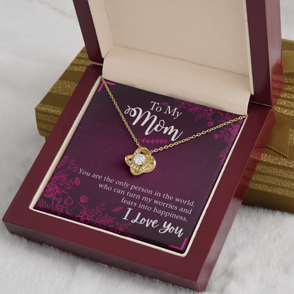 Gift for Mom – Love Knot Necklace, 14K/18K Gold