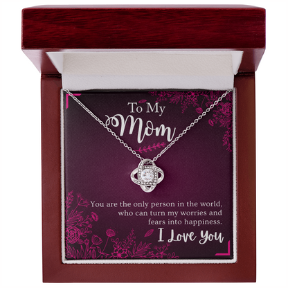 Gift for Mom – Love Knot Necklace, 14K/18K Gold