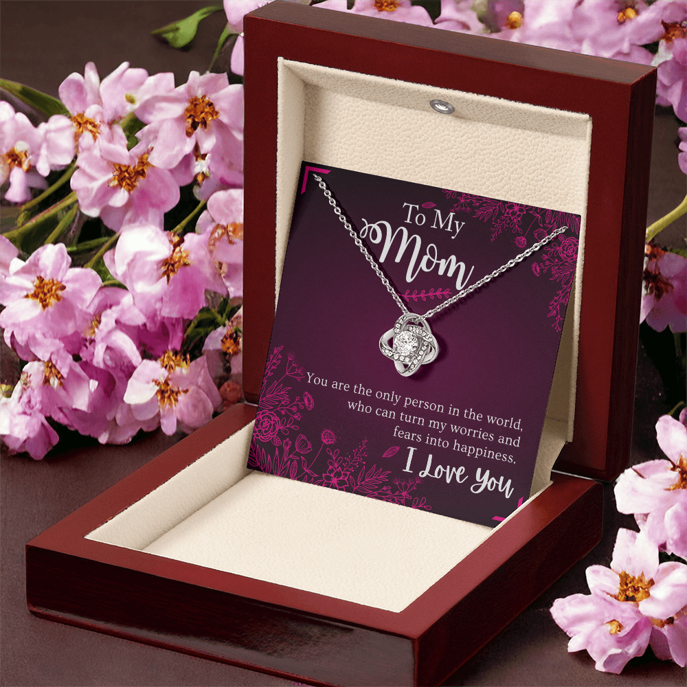 Gift for Mom – Love Knot Necklace, 14K/18K Gold