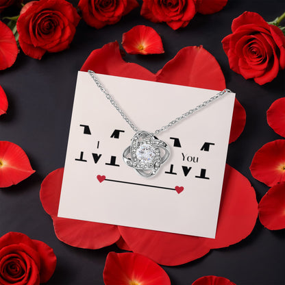 Gift for Mom – Love Knot Necklace & Rose Box
