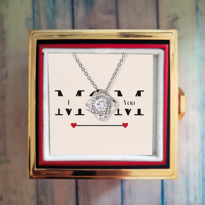 Gift for Mom – Love Knot Necklace & Rose Box