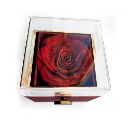 Gift For Mom 14K White Gold Necklace Custom Message Card Rose Box
