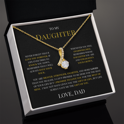 Gift for Daughter from Dad – Heart Necklace w/ Message Card - GiftGiver
