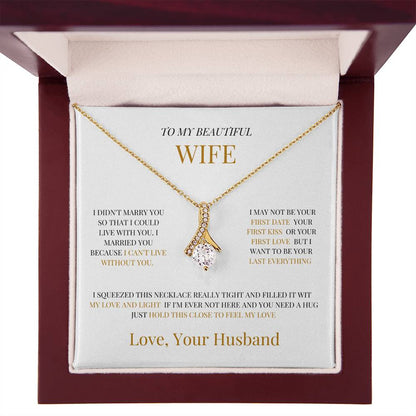 Gift for Wife – Heart Pendant Necklace w/ Message Card - GiftGiver