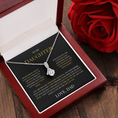 Gift for Daughter from Dad – Heart Necklace w/ Message Card - GiftGiver