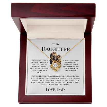 Gift for Daughter – Gold Cub Necklace w/ Message Card | GiftGiver