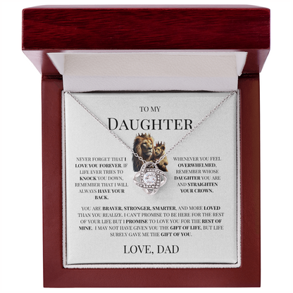 Gift for Daughter – Gold Cub Necklace w/ Message Card | GiftGiver