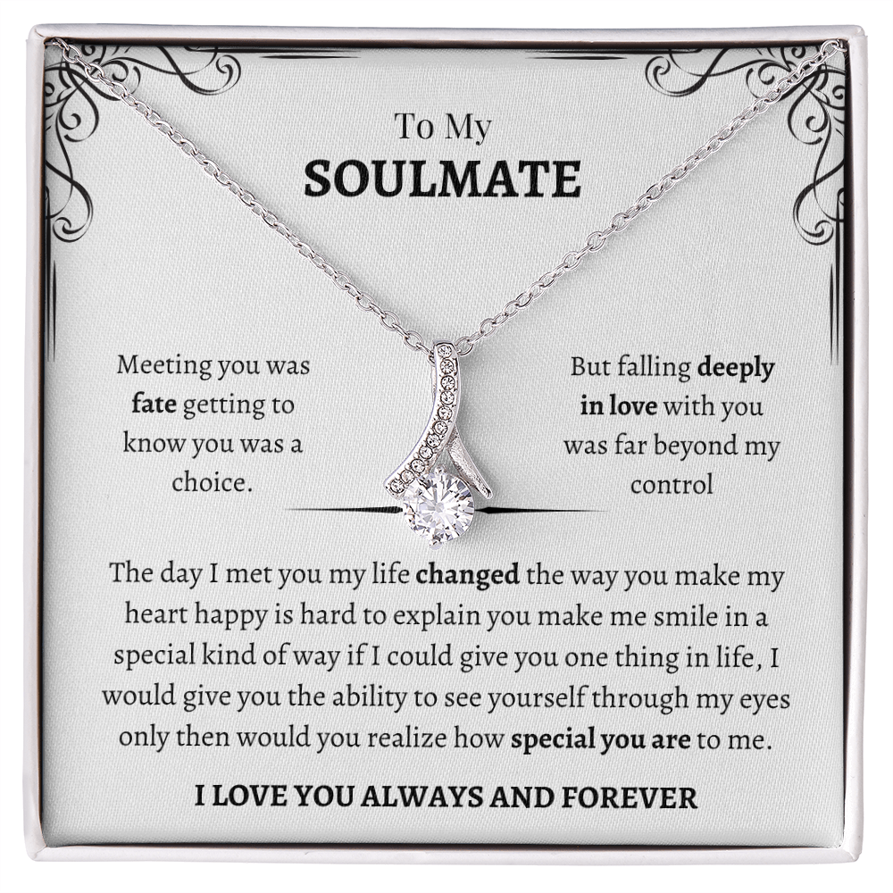 Gift for Soulmate – Teardrop Necklace w/ Card - GiftGiver