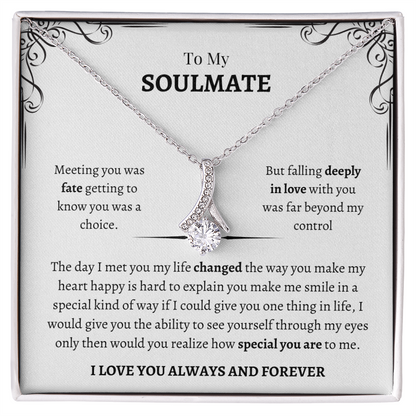 Gift for Soulmate – Teardrop Necklace w/ Card - GiftGiver