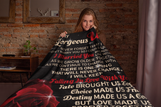 Cozy Love Letter Sherpa Blanket - For Her