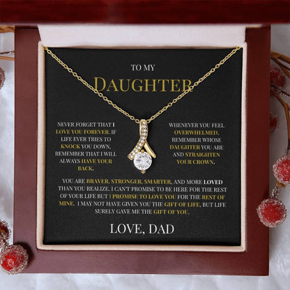Gift for Daughter from Dad – Heart Necklace w/ Message Card - GiftGiver