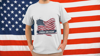 Patriotic Tee, American Flag Shirt, USA Pride Top, Unisex Tee, 4th of July Apparel