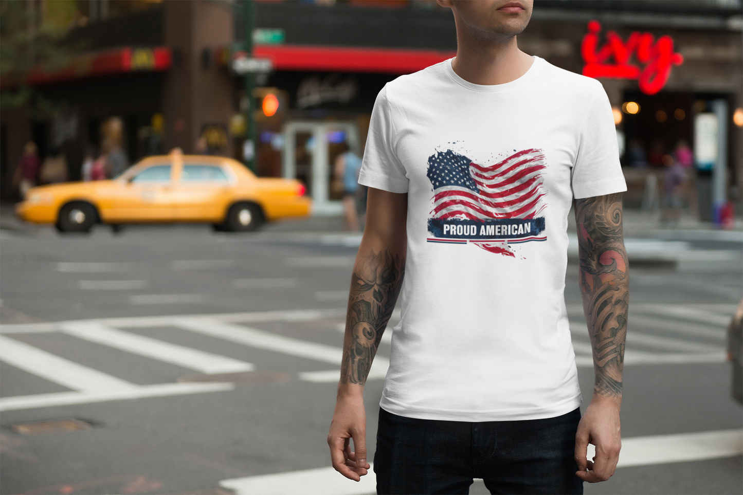 Patriotic Tee, American Flag Shirt, USA Pride Top, Unisex Tee, 4th of July Apparel
