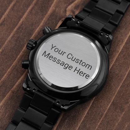 Engraved Chronograph Watch Gift For Him  - Perfect for All Occasions