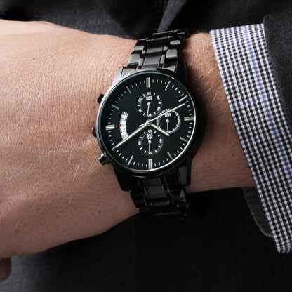 Engraved Chronograph Watch Gift For Him  - Perfect for All Occasions